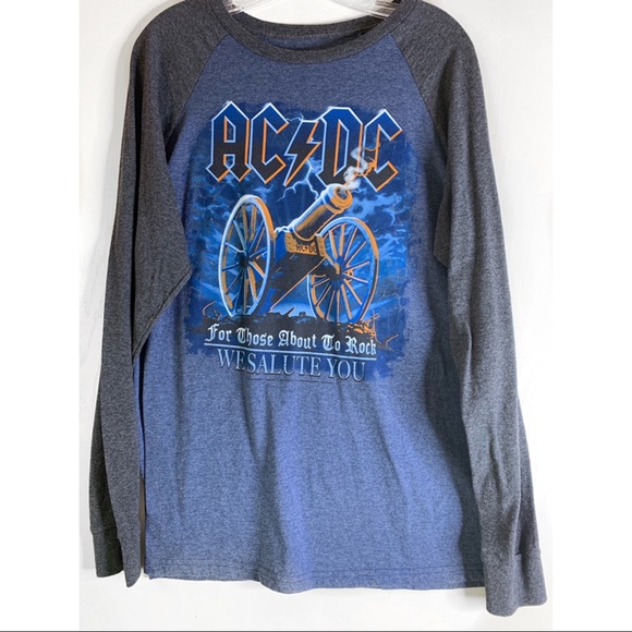 Liquid Blue | Shirts | Vintage Acdc Long Sleeve Shirt | Poshmark